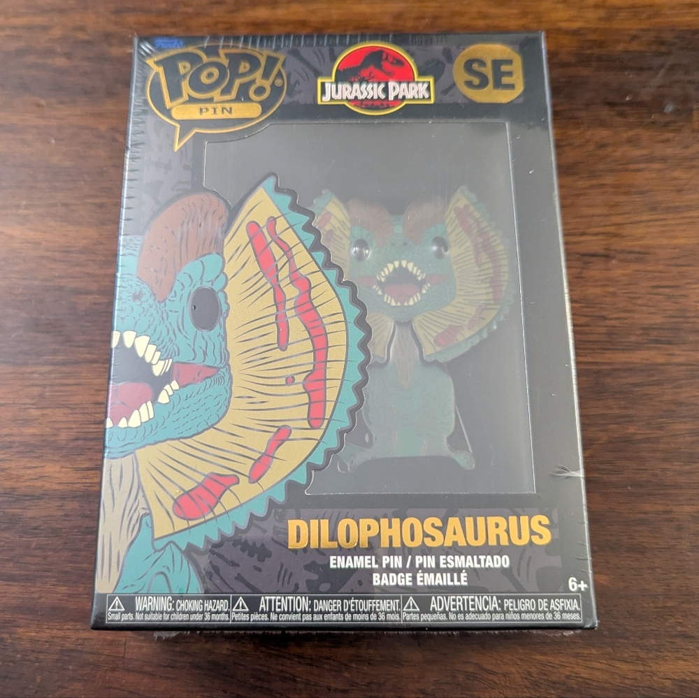 Funko Pop! Pin Jurassic Park Dilophosaurus Enamel Pin - Multicolor NWT